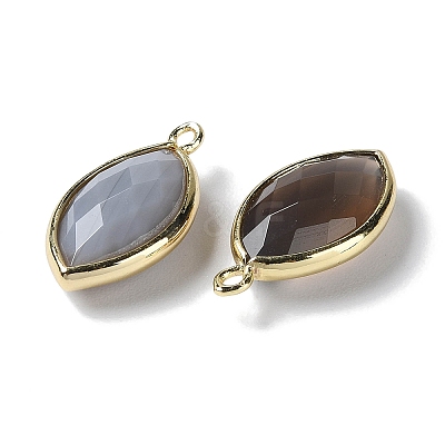 Natural Grey Agate Pendants G-B009-01G-T-1