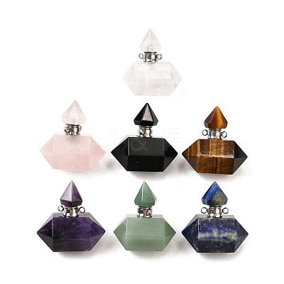 Gemstone Perfume Bottle Pendants G-L623-08P-1