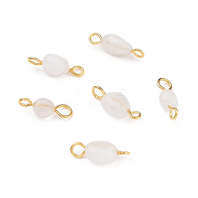 Natural White Moonstone Links Connectors PALLOY-JF01073-02-1