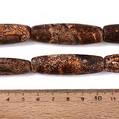Natural Tree Bark Agate Beads Strands G-Q606-81-1
