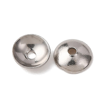 Tarnish Resistant Apetalous Half Round 304 Stainless Steel Bead Caps STAS-N039-02-1
