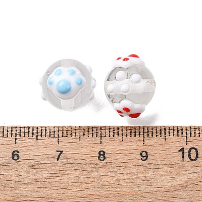 Transparent Resin Enamel Beads RESI-G119-07-1