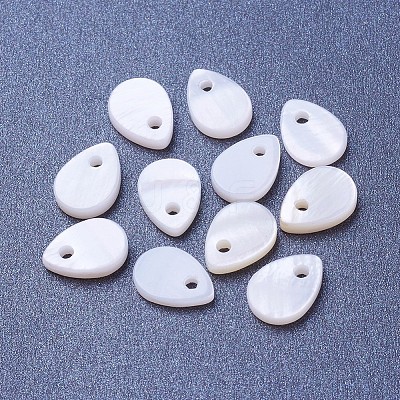 Natural White Shell Mother of Pearl Shell Charms LS-X-BSHE-L036-01-1