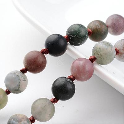 Natural Indian Agate Necklaces NJEW-D264-17-1