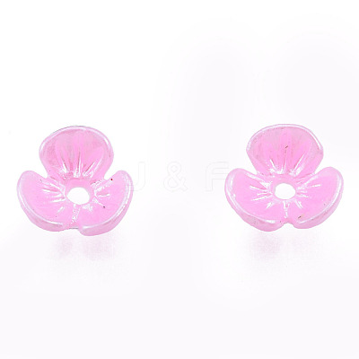 Resin Imitation Pearl Bead Caps RESI-N036-01A-03-1