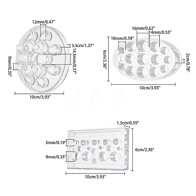 Transparent Plastic Tattoo Ink Cup Holder MRMJ-PH0001-31-1
