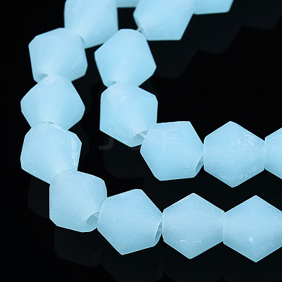 Imitation Jade Frosted Glass Bead Strands EGLA-A039-J6mm-MD03-1