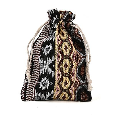 Ethnic Printed Polycotton Drawstring Storage Bags FB-CBA307F-01D-1