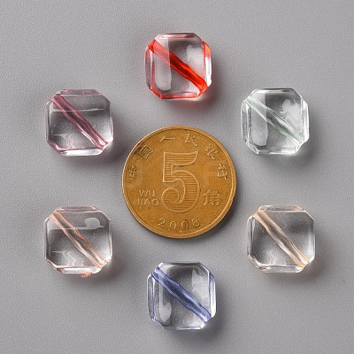 Transparent Acrylic Beads TACR-S154-08A-1