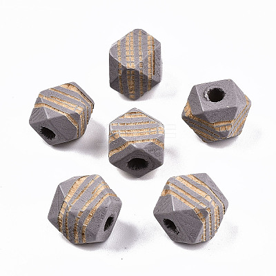 Painted Natural Wood Beads WOOD-T021-52A-05-1