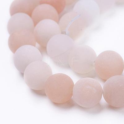 Natural Pink Aventurine Beads Strands G-F520-56-8mm-1