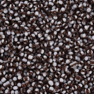 12/0 Two Tone Opaque Glass Seed Beads SEED-T006-01A-A03-1