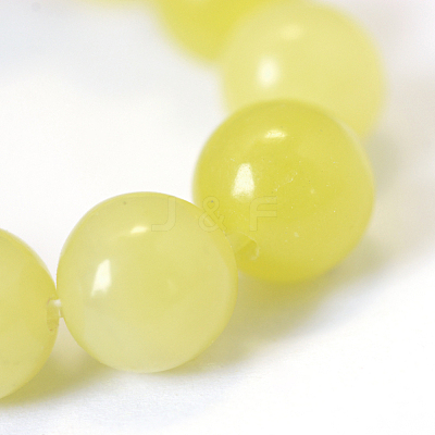 Natural Lemon Jade Round Bead Strands X-G-E334-8mm-07-1