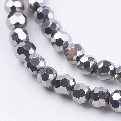 Electroplate Glass Bead Strands X-EGLA-R042-4mm-06-1
