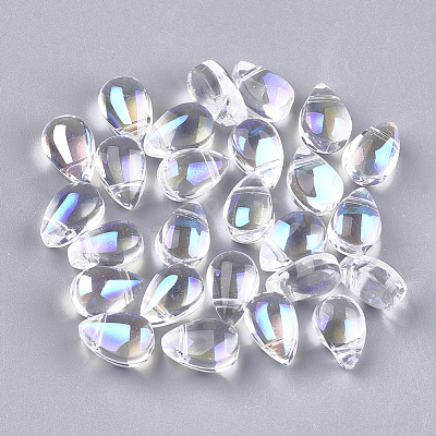 Transparent Glass Charms GGLA-S042-05A-1