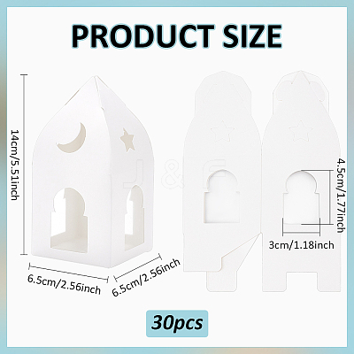 House Shaped Paper Gift Boxes with Visible Window CON-WH0088-90-1