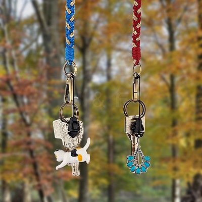 2Pcs Boho Macrame Wristlet Keychain Keying KEYC-SW00004-07-1