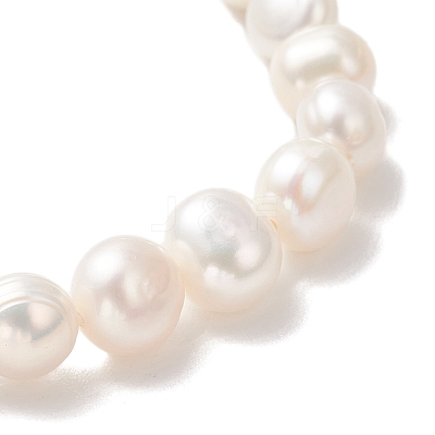 Natural Cultured Freshwater Pearl Beads Stretch Bracelets BJEW-JB13472-1