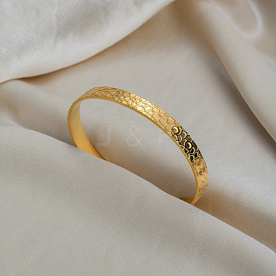 Minimalist Stainless Steel Open Cuff Bangles for Women PN5602-1