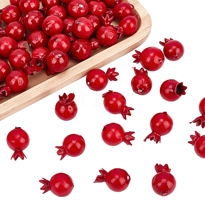 Mini Foam Imitation Pomegranate LS-DJEW-WH0038-31-1
