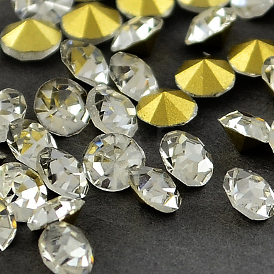 Glass Pointed Back Rhinestone RGLA-R004-8mm-01B-1