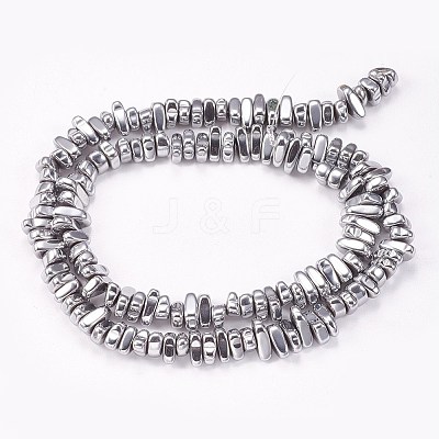 Electroplated Non-magnetic Synthetic Hematite Beads Strands X-G-P367-G08-1