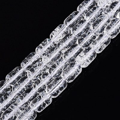 Transparent Crackle Glass Beads Strands GLAA-NH0001-04-A02-1
