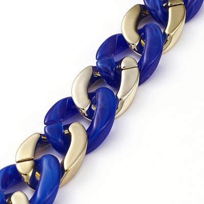 Handmade CCB Plastic Curb Chain AJEW-JB00678-06-1