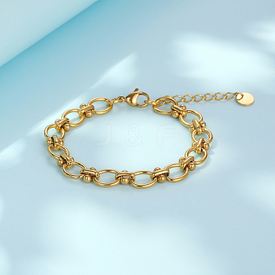 304 Stainless Steel Cable Chain Bracelets for Women CF3254-1-1