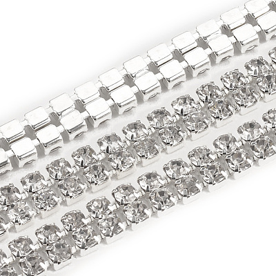 Brass Rhinestone Strass Chains CHC-T006-05-1