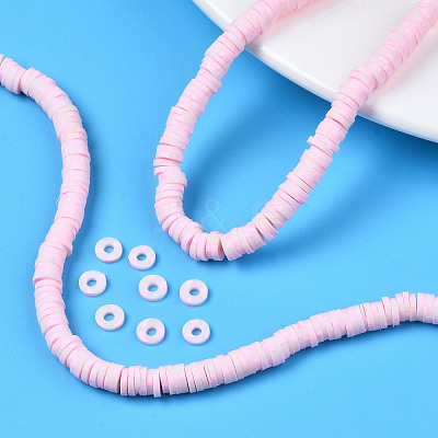 Handmade Polymer Clay Beads Strands CLAY-R089-6mm-171-1