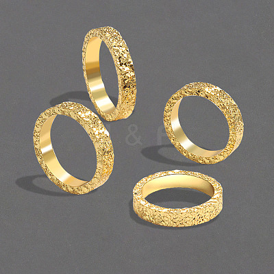 Brass Crushed Ice Pattern Finger Rings FS-WG1F485-02-1