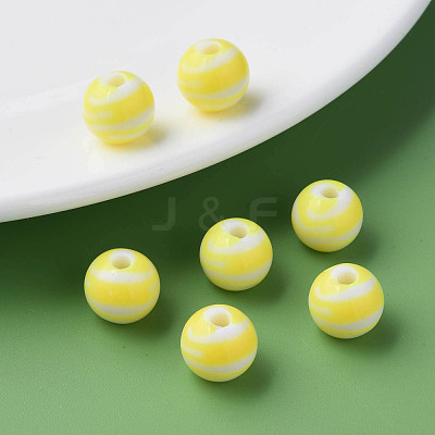 Opaque Striped Acrylic Beads MACR-S373-27A-06-1