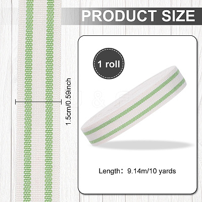 Cotton Stripe Pattern Ribbon OCOR-WH0078-550D-1