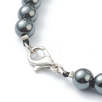 Non-Magnetic Synthetic Hematite & Turquoise Beades 3 Layer Necklaces NJEW-H307-01B-1