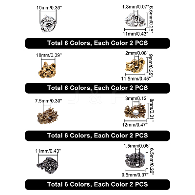 48Pcs 24 Styles Tibetan Style Alloy Beads FIND-PH0002-37-1