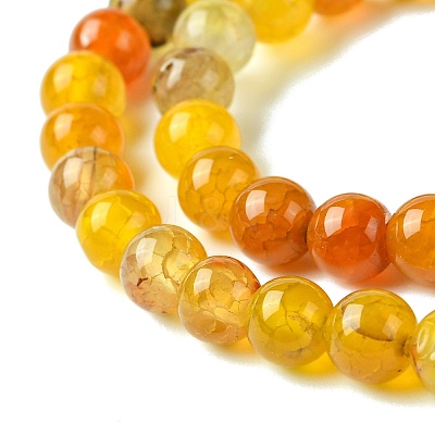 Dyed Natural Dragon Veins Agate Beads Strands X-G-C068-6mm-15-1