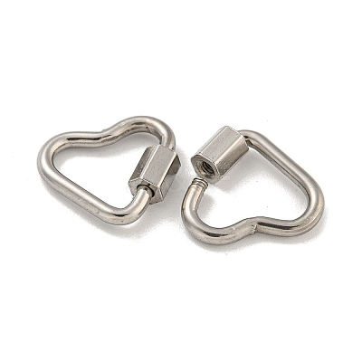 Non-Tarnish 304 Stainless Steel Screw Carabiner Lock Charms STAS-C092-05D-P-1