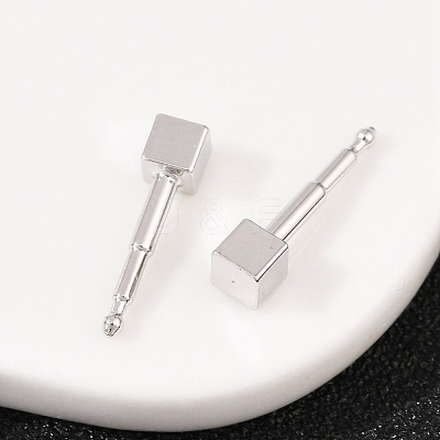 Brass Stud Earrings for Women EJEW-G441-05B-P-1