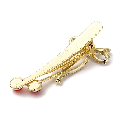 Cherry Golden Alloy Alligator Hair Clips PHAR-K006-04A-G-1