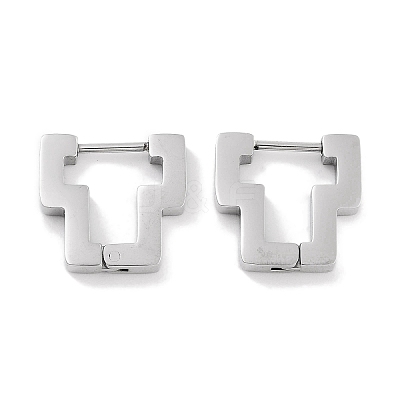 Tarnish Resistant 304 Stainless Steel Huggie Hoop Earrings for Women EJEW-C096-17P-1