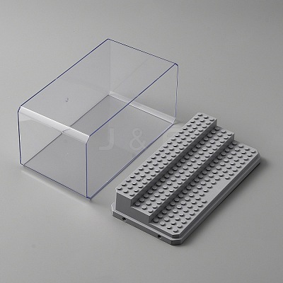 3-Tier Transparent Acrylic Mini Building Block Presentation Boxes LS-ODIS-WH0025-78B-1