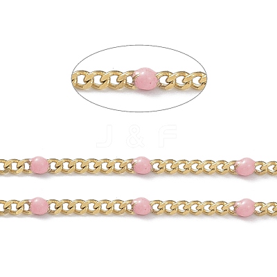 Ion Plating(IP) 304 Stainless Steel Enamel Curb Chains CHS-P013-01G-08-1
