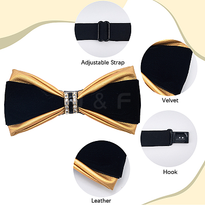 Imitation Leather Bow Ties AJEW-WH20020-441C-1