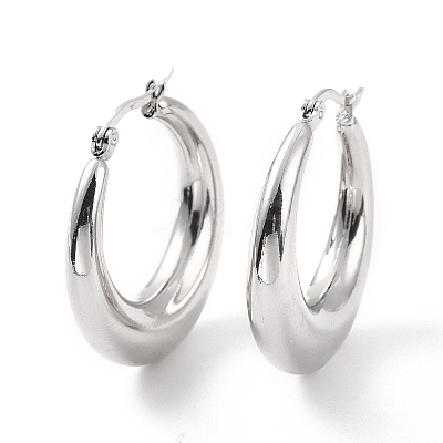 Non-Tarnish 304 Stainless Steel Chunky Hoop Earrings for Women LS-EJEW-F280-06D-P-1