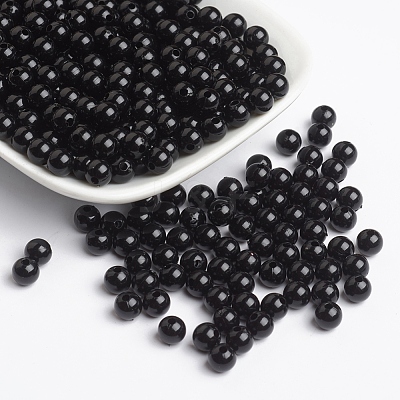 Opaque Acrylic Beads PL682-4-1