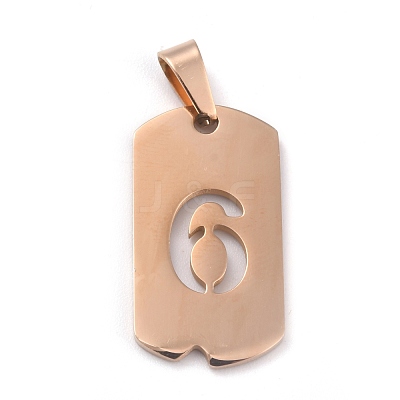 Ion Plating(IP) 304 Stainless Steel Pendants STAS-O127-C06-1