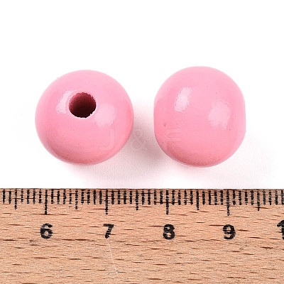 Painted Natural Wood Beads WOOD-A018-16mm-13-1