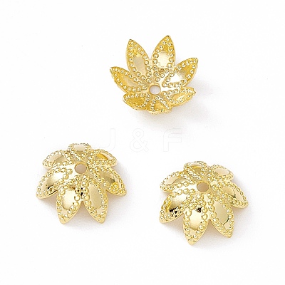 Brass Beads Caps KK-A172-10G-1