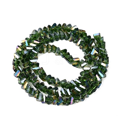 Electroplate Transparent Glass Beads Strands LS-EGLA-Q139-01A-A21-1